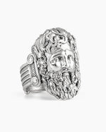 Sculpted Ancient Deity Motif Signet Ring  Ring Charmora Jewelry