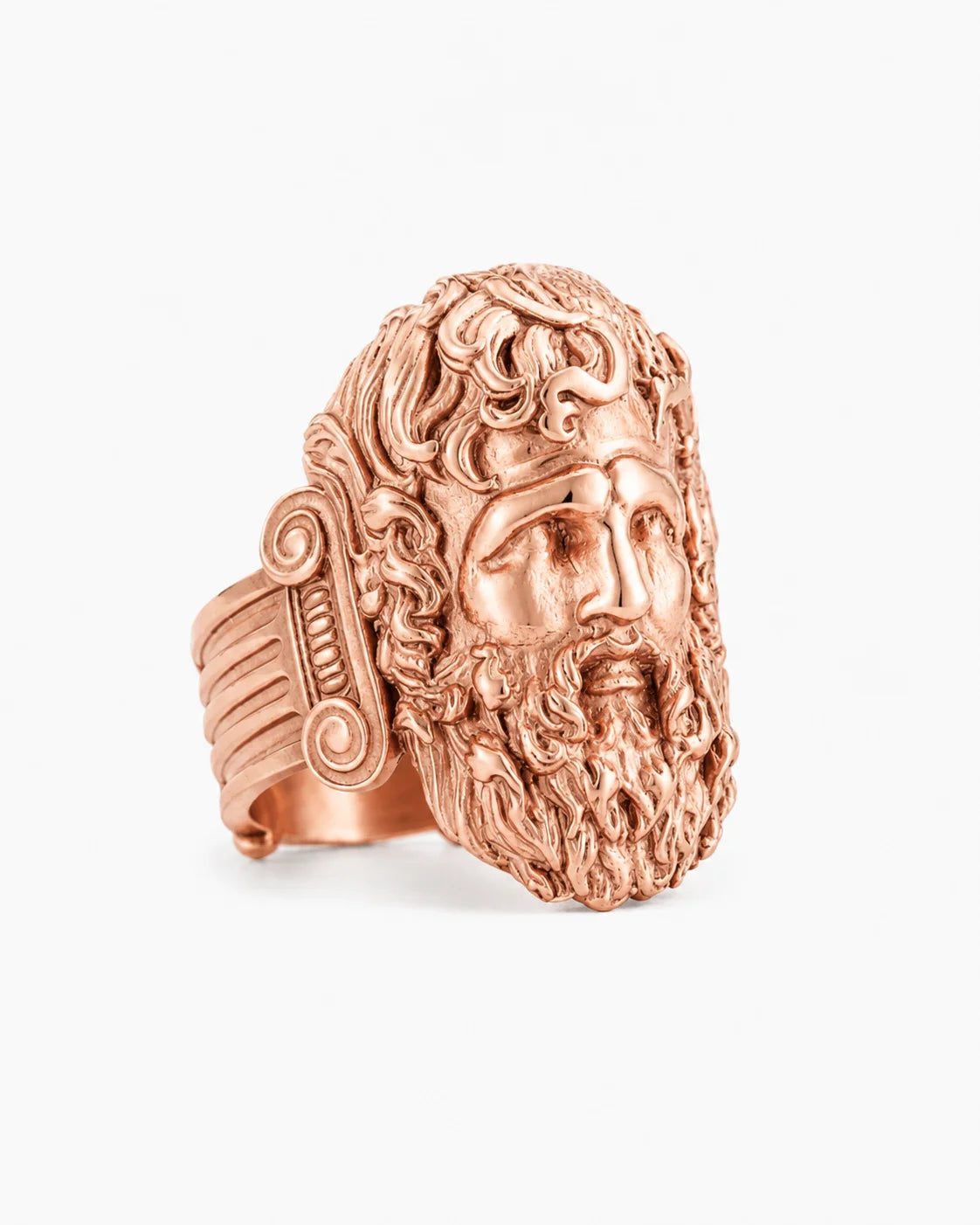 Sculpted Ancient Deity Motif Signet Ring  Ring Charmora Jewelry