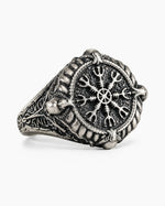 Runic Geometric Symbol Motif Ring  Ring Charmora Jewelry