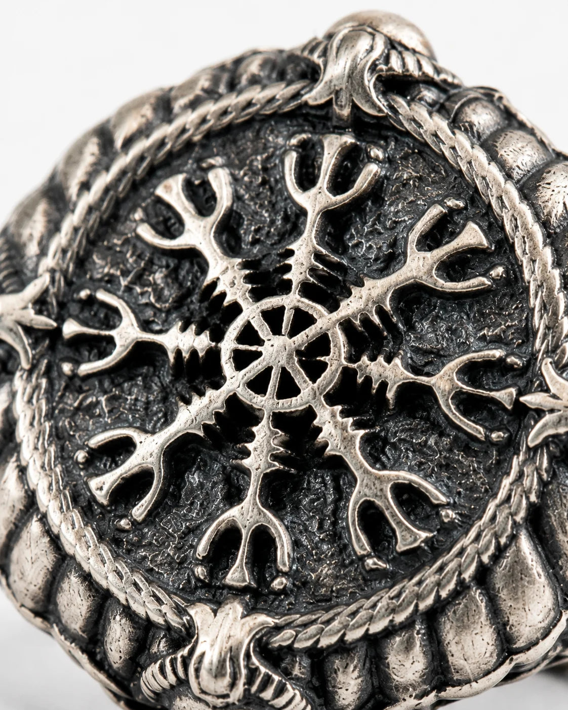 Runic Geometric Symbol Motif Ring  Ring Charmora Jewelry