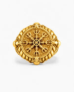 Runic Geometric Symbol Motif Ring  Ring Charmora Jewelry