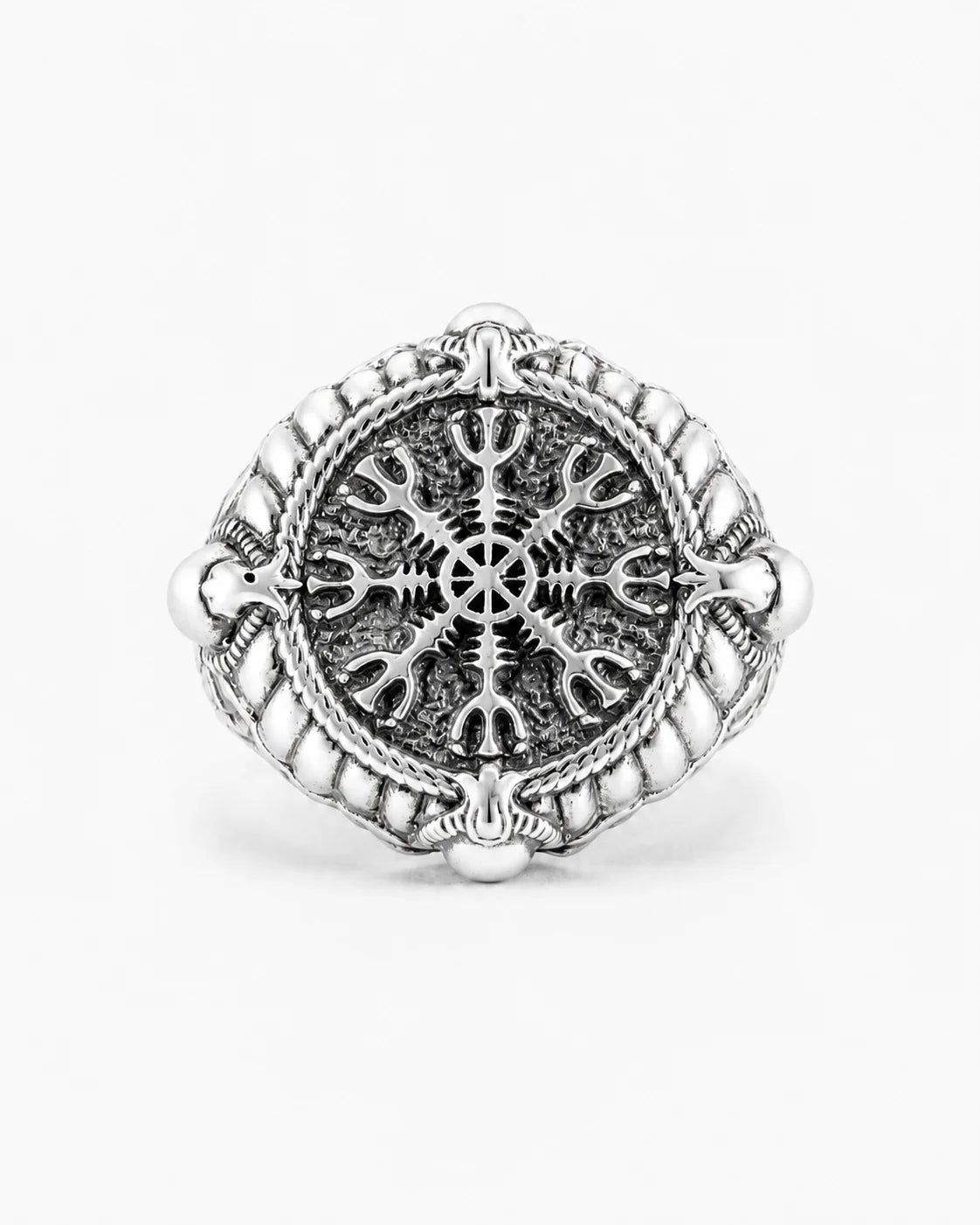 Runic Geometric Symbol Motif Ring  Ring Charmora Jewelry