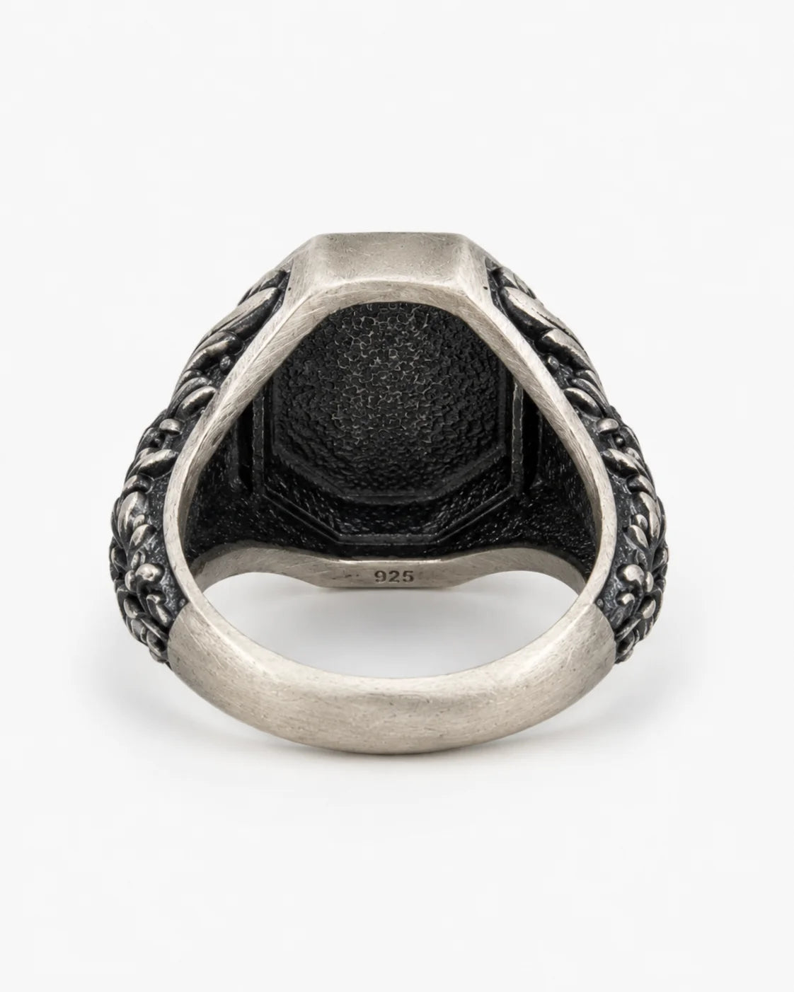 Detailed Octopus Tentacle Signet Ring  Ring Charmora Jewelry