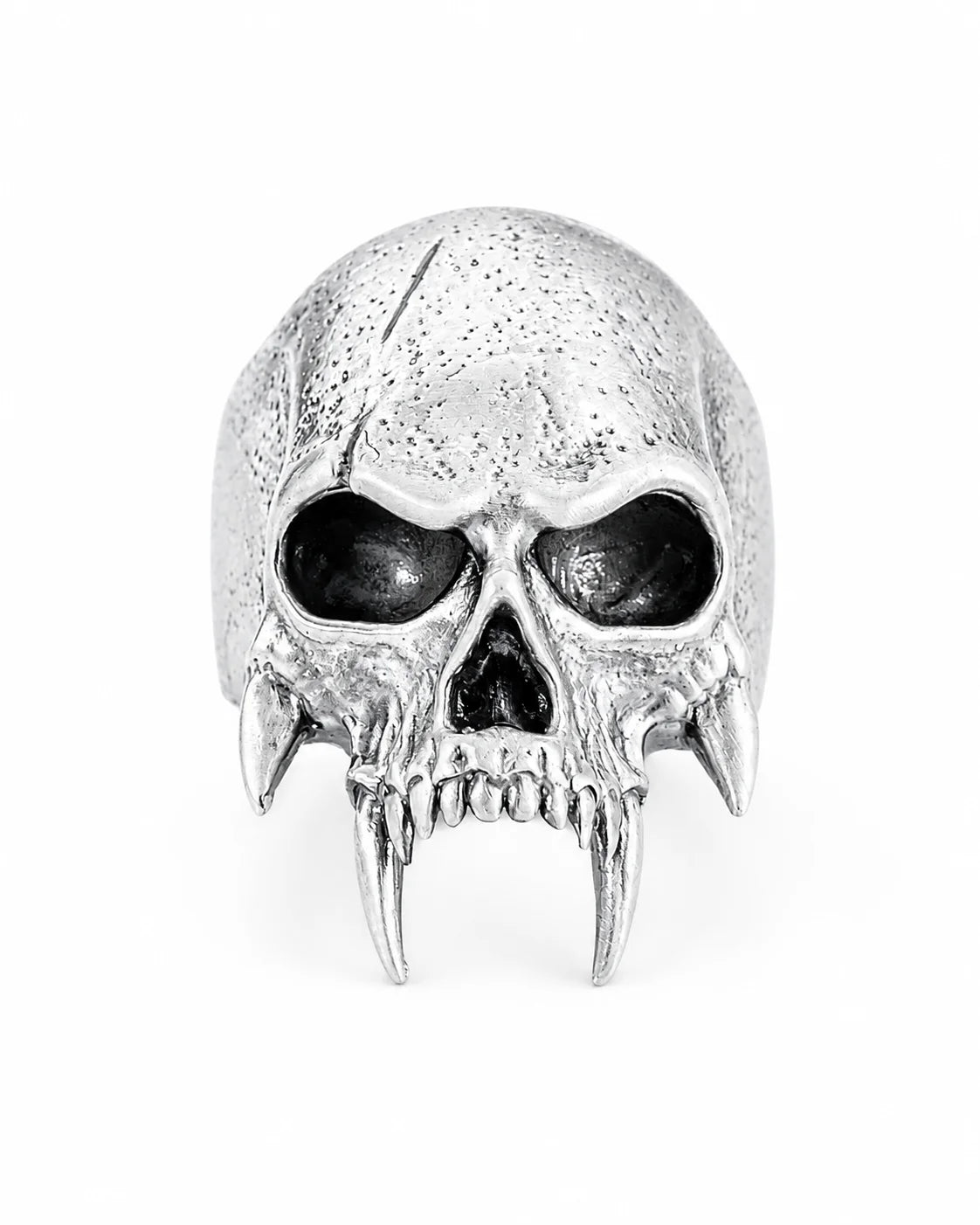 Sculpted Skeletal Profile Statement Ring  Ring Charmora Jewelry