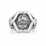 Viking Pirate Sailboat Motif Ring  Ring Charmora Jewelry