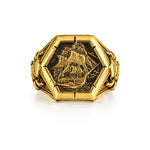 Viking Pirate Sailboat Motif Ring  Ring Charmora Jewelry