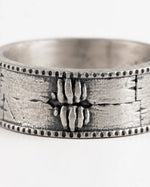 Brutalist Textured Motif Ring  Ring Charmora Jewelry