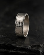Brutalist Textured Motif Ring  Ring Charmora Jewelry
