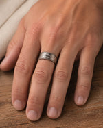 Brutalist Textured Motif Ring  Ring Charmora Jewelry