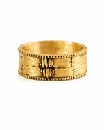 Brutalist Textured Motif Ring  Ring Charmora Jewelry