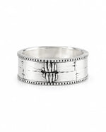 Brutalist Textured Motif Ring  Ring Charmora Jewelry