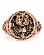 Owl Skull Relief Motif Ring  Ring Charmora Jewelry