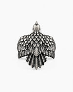 Eagle Wing Relief Motif Ring  Ring Charmora Jewelry