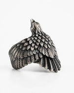 Eagle Wing Relief Motif Ring  Ring Charmora Jewelry