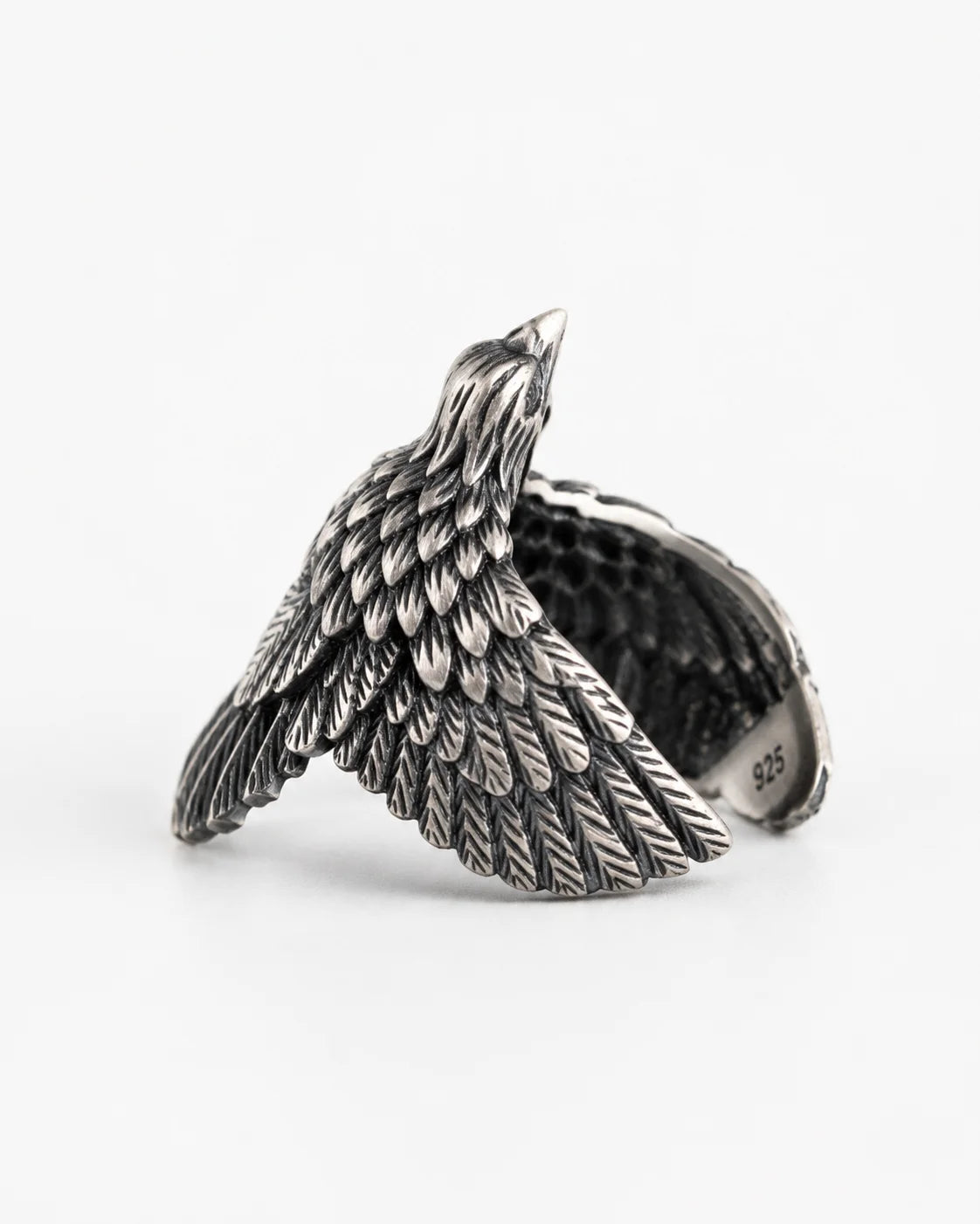 Eagle Wing Relief Motif Ring  Ring Charmora Jewelry