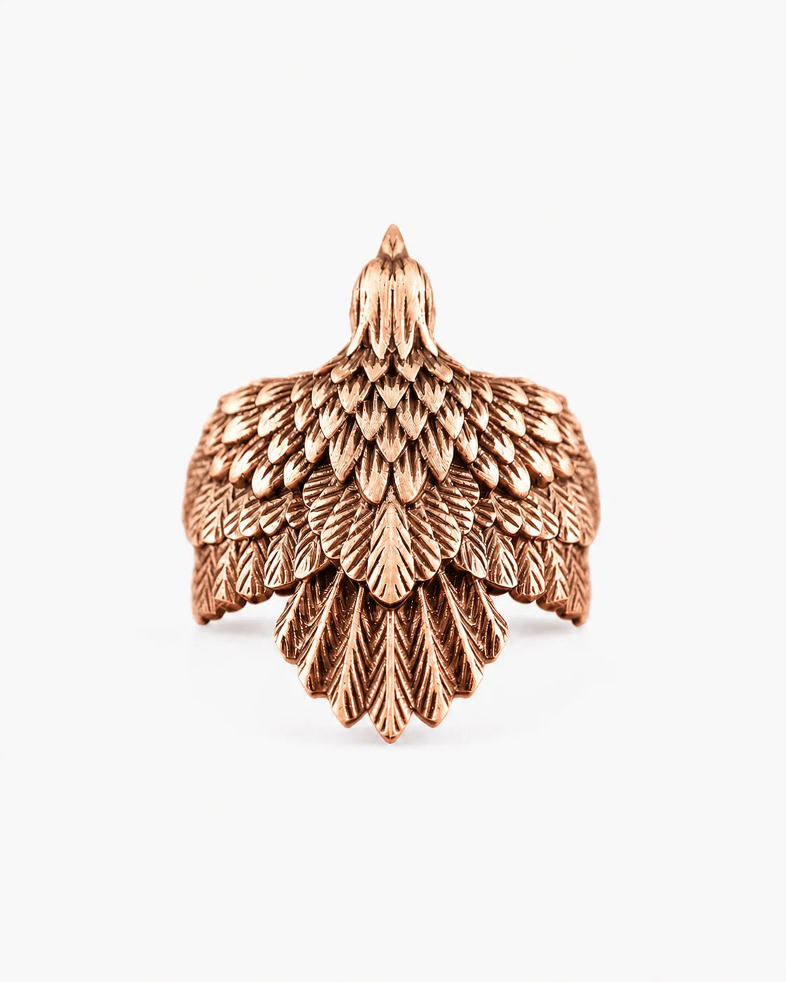 Eagle Wing Relief Motif Ring  Ring Charmora Jewelry