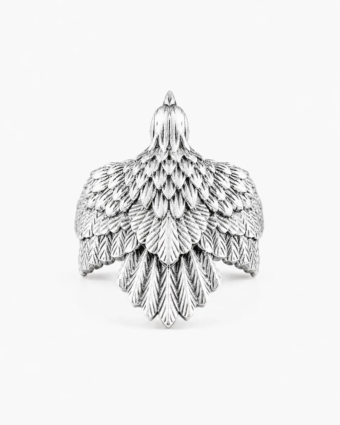 Eagle Wing Relief Motif Ring  Ring Charmora Jewelry