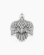 Eagle Wing Relief Motif Ring  Ring Charmora Jewelry
