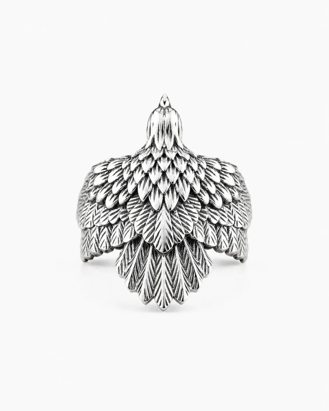 Eagle Wing Relief Motif Ring  Ring Charmora Jewelry