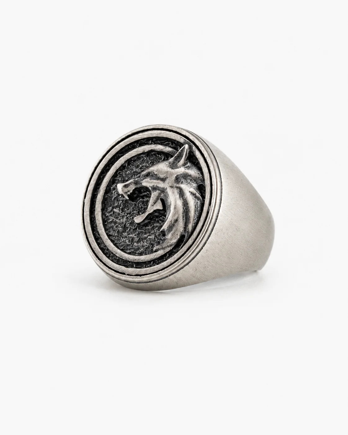 Witcher Wolf Relief Signet Ring  Ring Charmora Jewelry