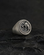 Witcher Wolf Relief Signet Ring  Ring Charmora Jewelry