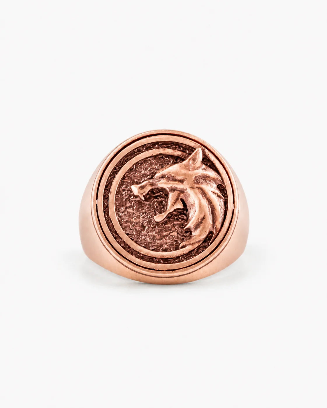 Witcher Wolf Relief Signet Ring  Ring Charmora Jewelry