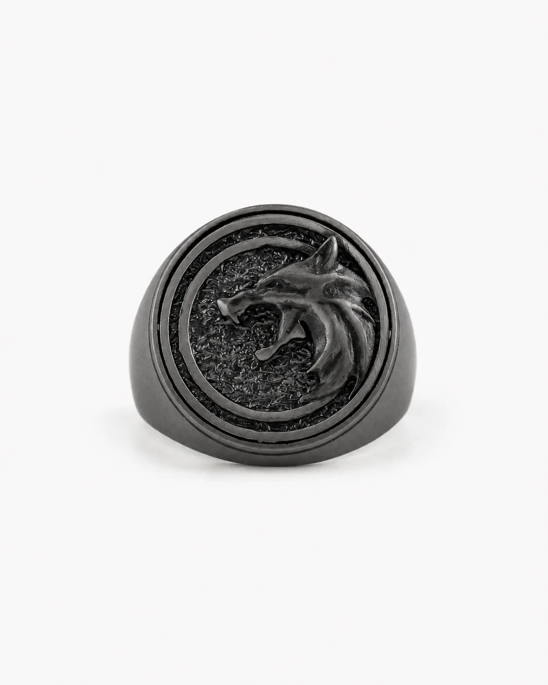 Witcher Wolf Relief Signet Ring  Ring Charmora Jewelry