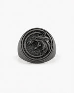 Witcher Wolf Relief Signet Ring  Ring Charmora Jewelry