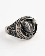 Demon Horns Relief Motif Ring  Ring Charmora Jewelry