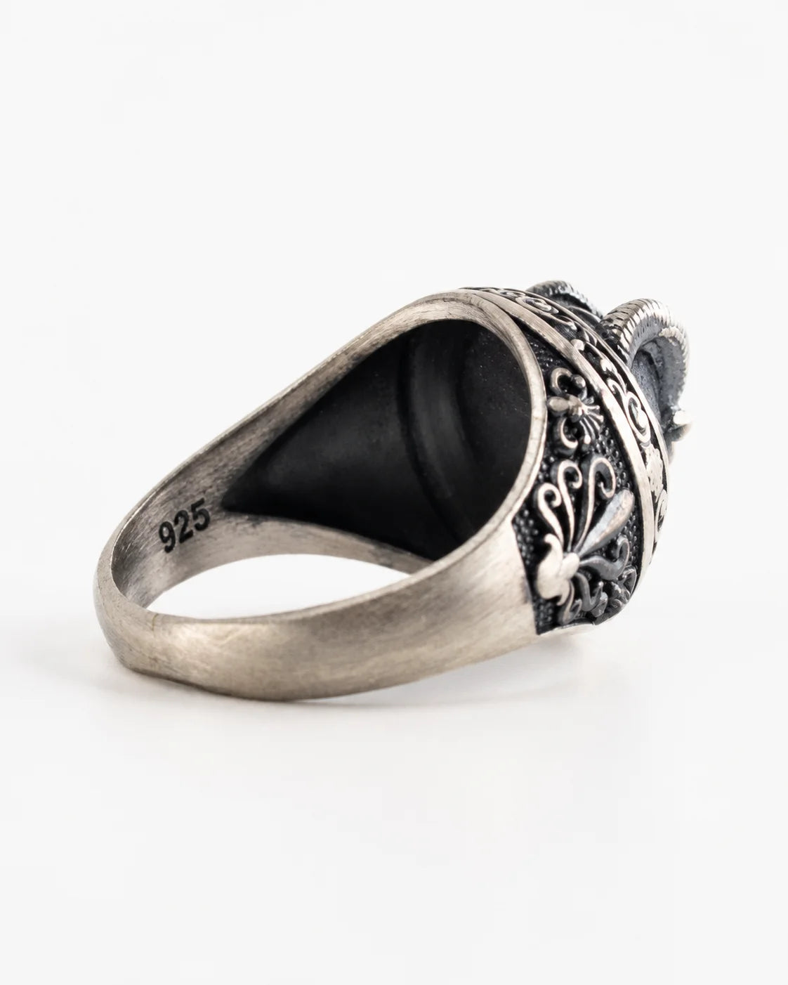 Demon Horns Relief Motif Ring  Ring Charmora Jewelry