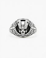Demon Horns Relief Motif Ring  Ring Charmora Jewelry