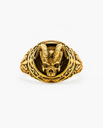 Demon Horns Relief Motif Ring  Ring Charmora Jewelry
