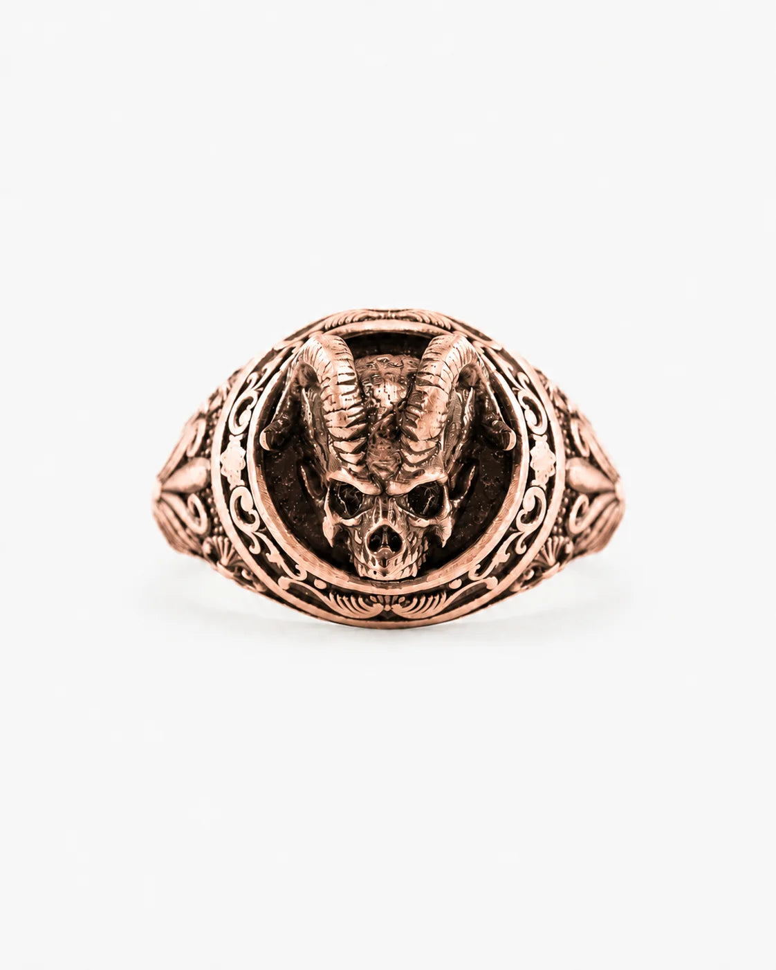 Demon Horns Relief Motif Ring  Ring Charmora Jewelry