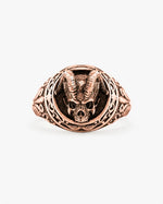 Demon Horns Relief Motif Ring  Ring Charmora Jewelry