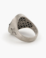 St Michael Archangel Relief Motif Signet Ring  Ring Charmora Jewelry