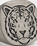 Tiger Relief Motif Signet Ring  Ring Charmora Jewelry