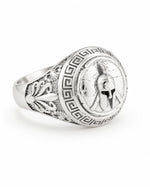 Spartan Helmet Relief Motif Signet Ring  Ring Charmora Jewelry