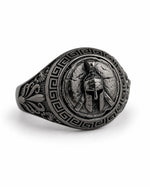 Spartan Helmet Relief Motif Signet Ring  Ring Charmora Jewelry