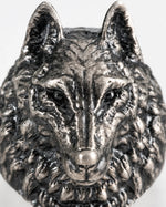 Wolf Head Relief Motif Signet Ring  Ring Charmora Jewelry