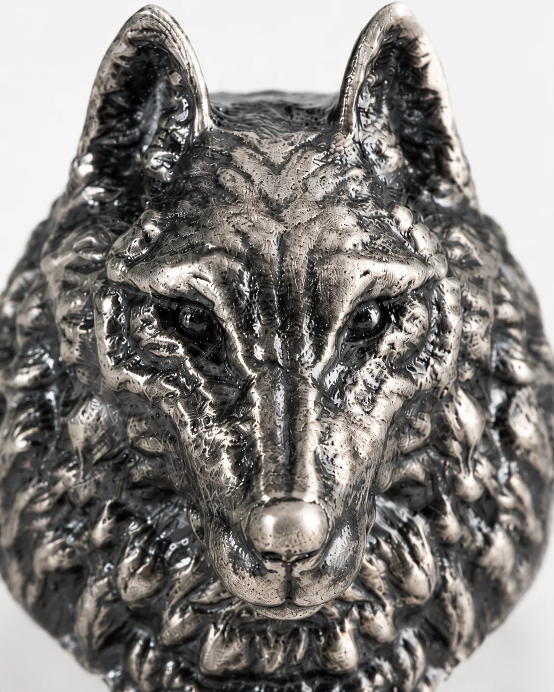 Wolf Head Relief Motif Signet Ring  Ring Charmora Jewelry