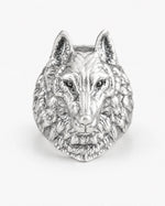 Wolf Head Relief Motif Signet Ring  Ring Charmora Jewelry