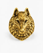 Wolf Head Relief Motif Signet Ring  Ring Charmora Jewelry