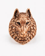 Wolf Head Relief Motif Signet Ring  Ring Charmora Jewelry