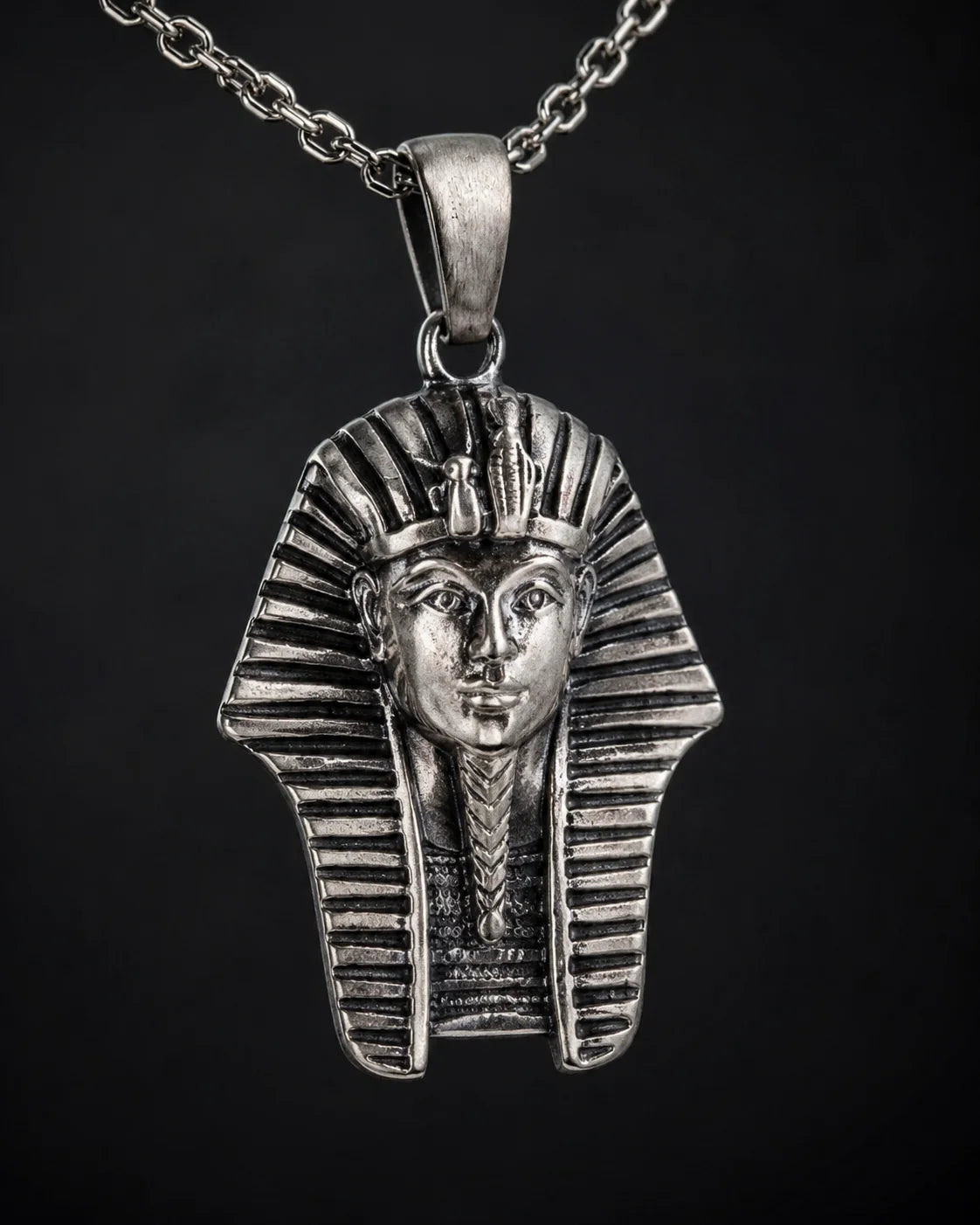 Ancient Egypt Pharaoh Nemes  Necklace Charmora Jewelry