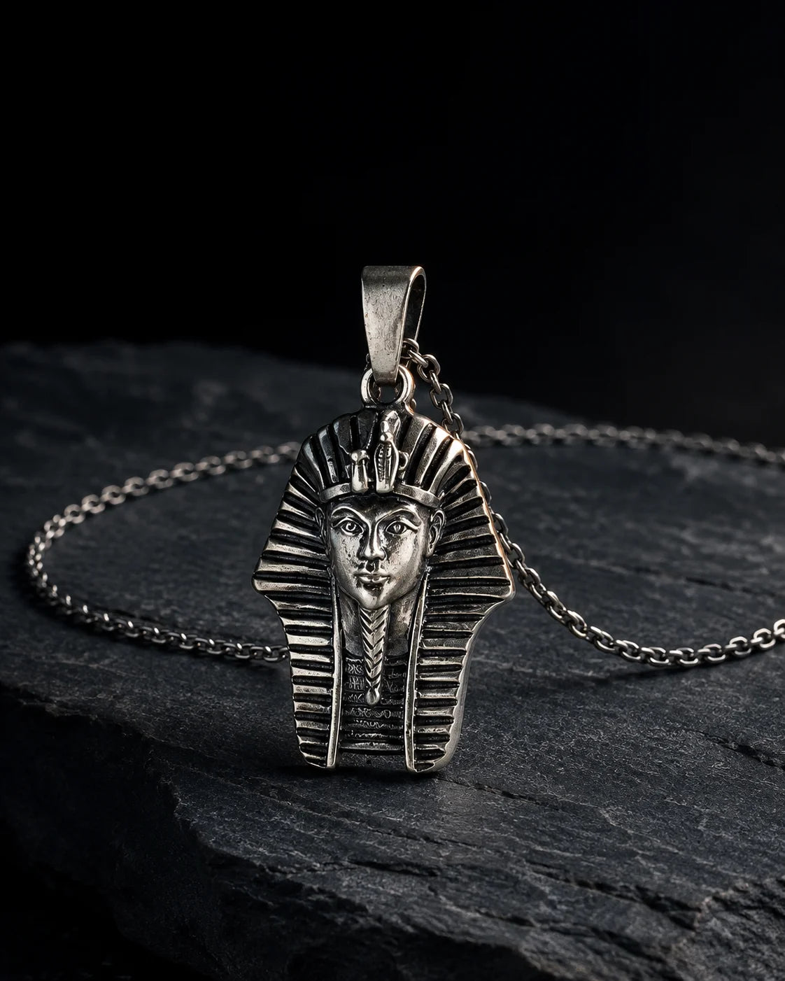 Ancient Egypt Pharaoh Nemes  Necklace Charmora Jewelry