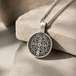 Saint Benedict Double Sided Medal  Necklace Charmora Jewelry