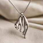Wild Cat Panther Amulet  Necklace Charmora Jewelry