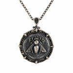 Ancient Bee Coin Reversible Octagon Necklace  Necklace Charmora Jewelry