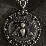 Ancient Bee Coin Reversible Octagon Necklace  Necklace Charmora Jewelry