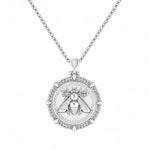Ancient Bee Coin Reversible Octagon Necklace  Necklace Charmora Jewelry